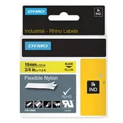 Dymo 18491 Black On Yellow Flexible Nylon Adhesive Tape 19mm x 3.5m (S0718090)