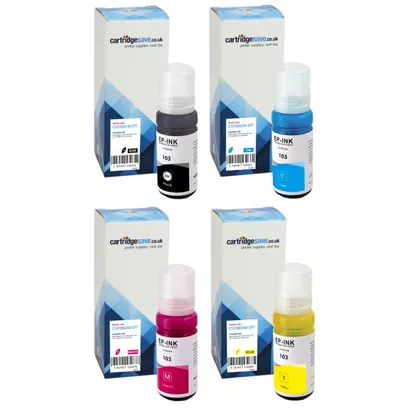 Compatible 4 Colour Epson 103 Ecotank Ink Bottle Multipack