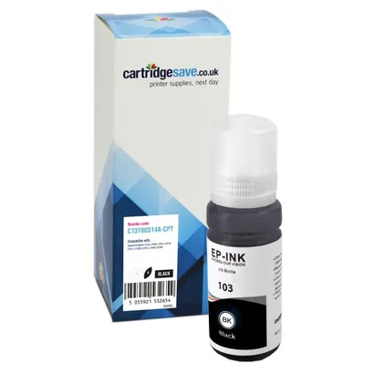 Compatible Epson 103 Black Ecotank Ink Bottle - (C13T00S14A)