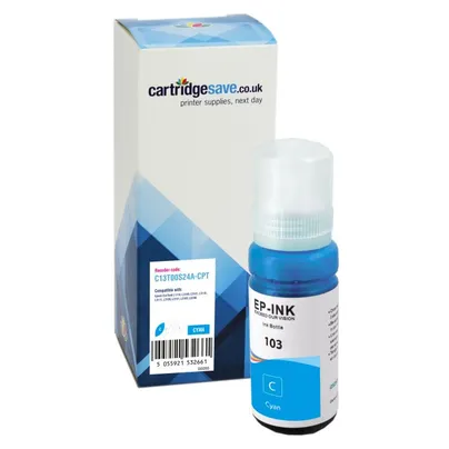 Compatible Epson 103 Cyan Ecotank Ink Bottle - (C13T00S24A)