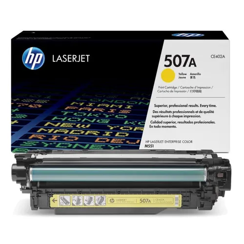 HP 507A Yellow Toner Cartridge - (CE402A)