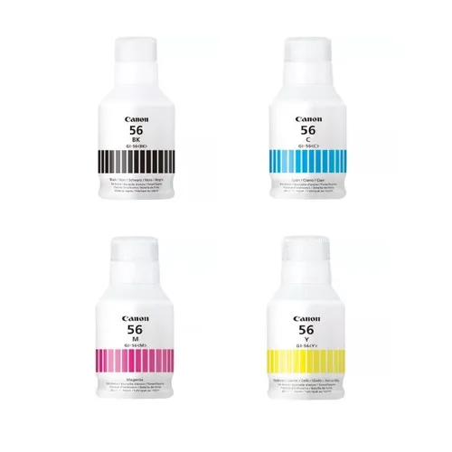 Canon GI-56 4 Colour Ink Bottle Multipack (GI-56PGBK, GI-56C, GI-56M, GI-56Y)