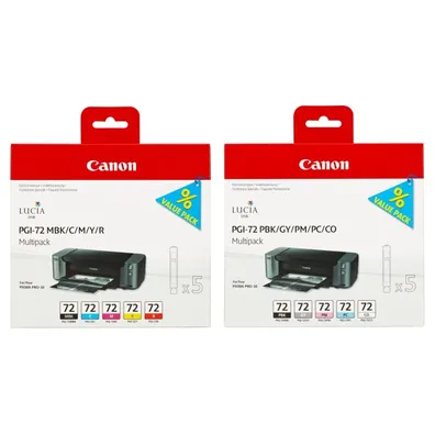 Canon PGI-72 10 Colour Ink Cartridge Multipack