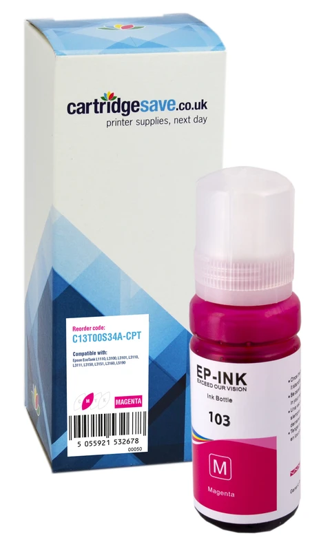 Compatible Epson 103 Magenta Ecotank Ink Bottle - (C13T00S34A)