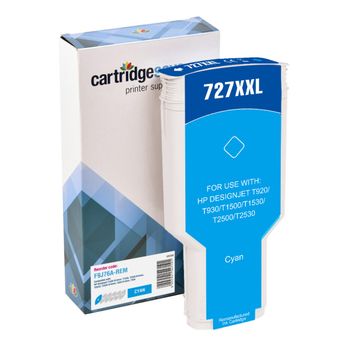 Compatible HP 727 Extra High Capacity Cyan Ink Cartridge - (F9J76A)