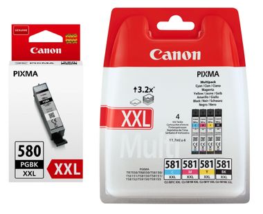 Compatible Canon PGI-580 & CLI-581 - 1 Set of 5 Ink Cartridges