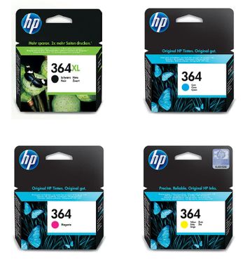 type fusie echo HP 364XL / HP 364 Black 3 Colour Ink Cartridge Multipack (C2P80AE)