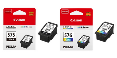 Canon PG-575 Ink Cartridges, Canon CL-576 Printer Ink