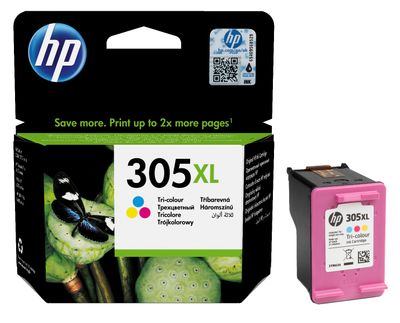 Refilled 305 Black & Colour Ink Cartridge For HP DeskJet 2710e Printer