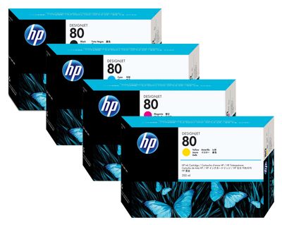 HP 80 High Capacity 4 Colour Ink Cartridge Multipack