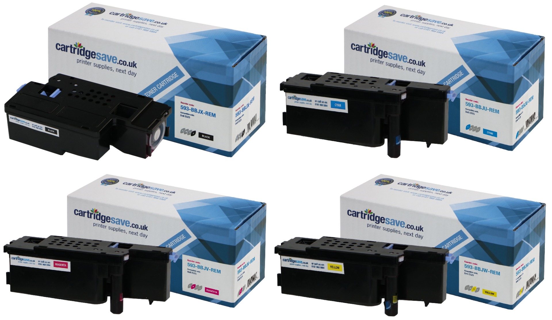 Compatible Dell 593-BBJ 4 Colour Toner Cartridge Multipack