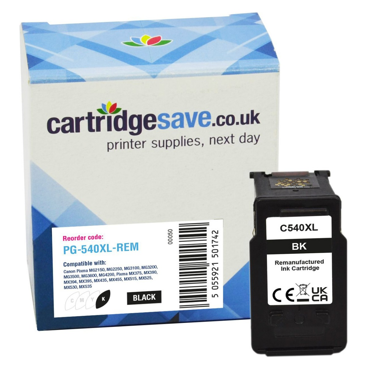 Compatible Canon PG-540XL High Capacity Black Ink Cartridge - (5222B005AA)