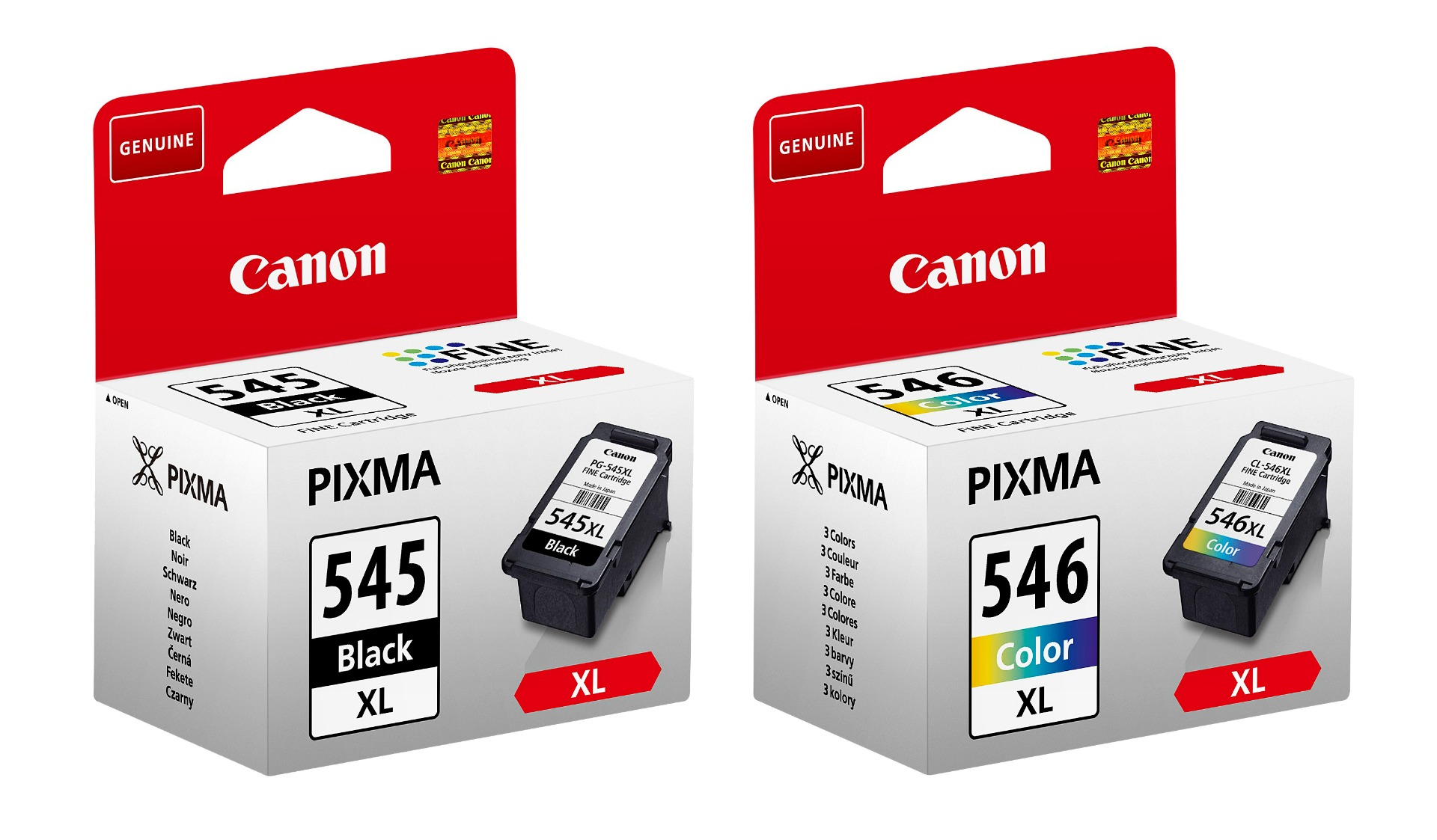 Canon PG-545XL & CL-546XL High Capacity Black & Tri-Colour Ink Multipack