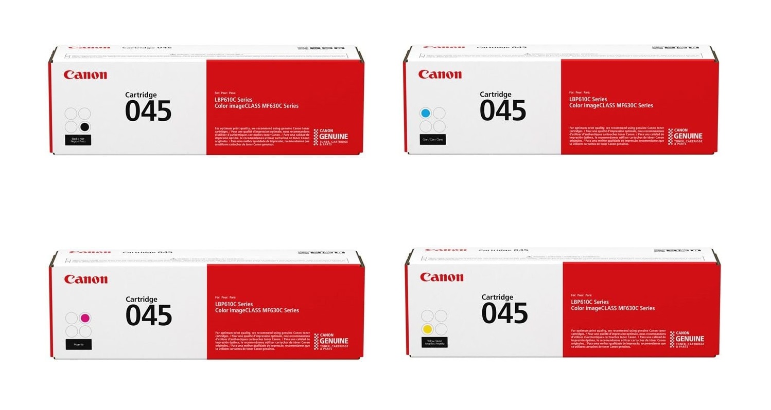 Canon 045 4 Colour Toner Cartridge Multipack (1242C002, 1241C002, 1240C002, 1239C002)