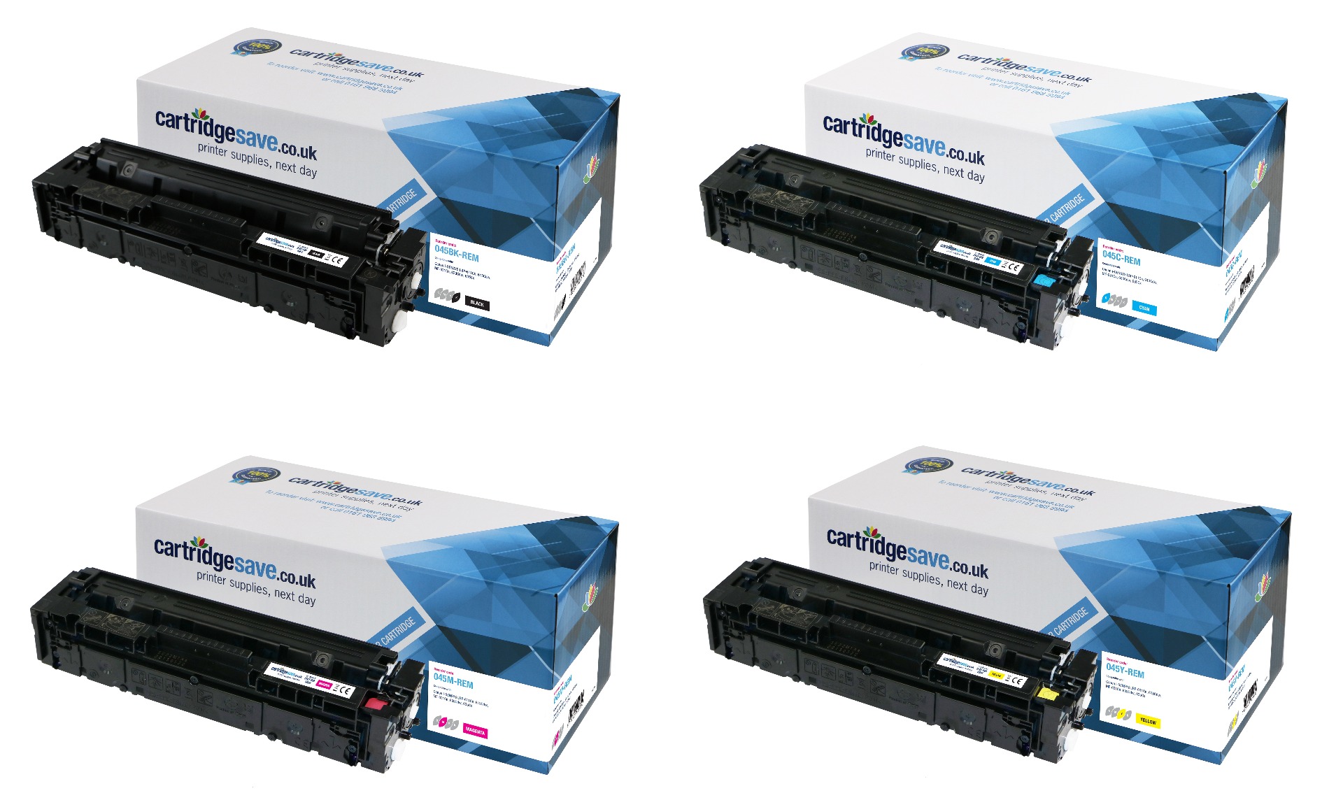 Compatible Canon 045 4 Colour Toner Cartridge Multipack