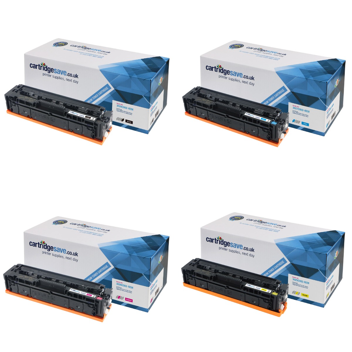 Compatible High Capacity Canon 054H 4 Colour Toner Cartridge Multipack