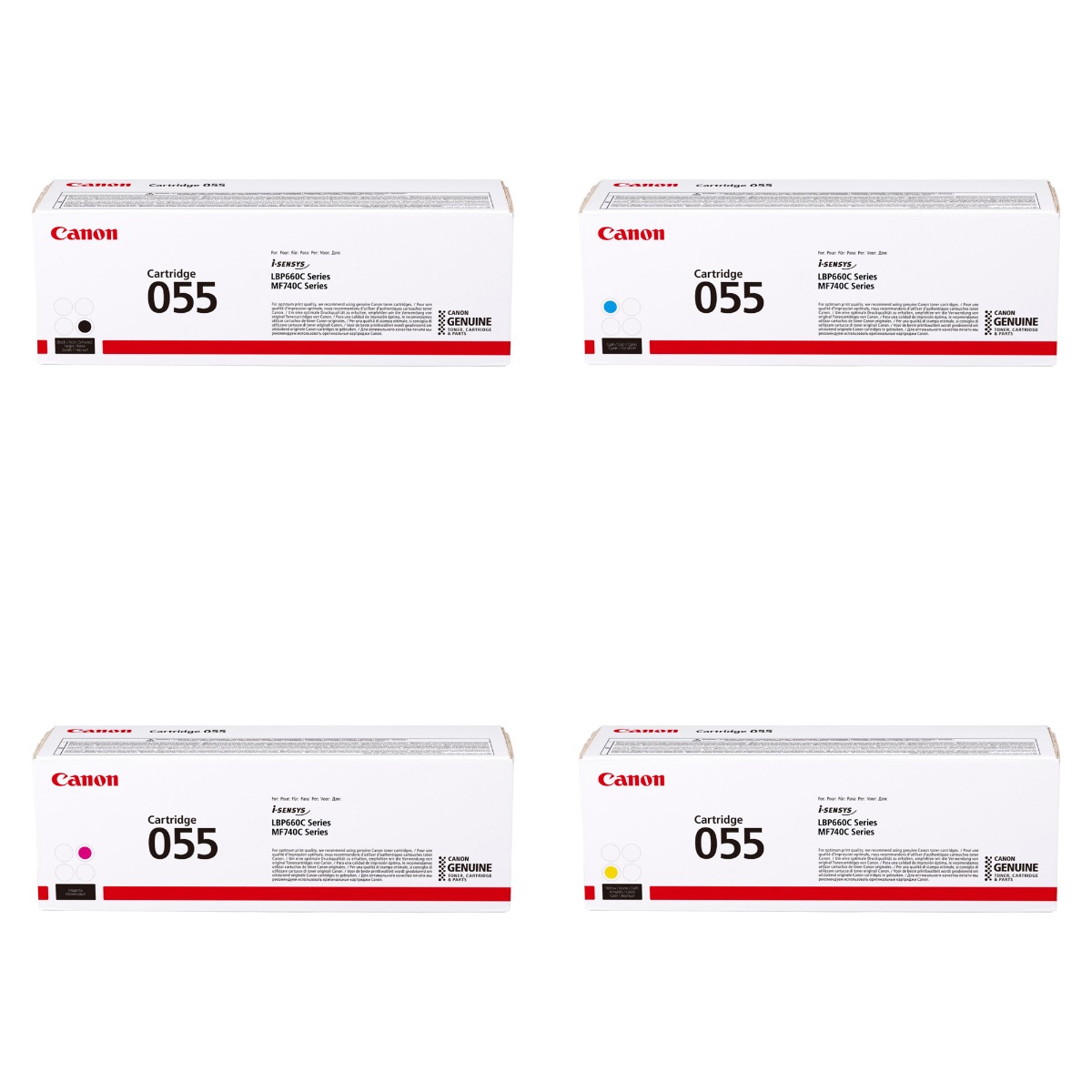 Canon 055 4 Colour Toner Cartridge Multipack