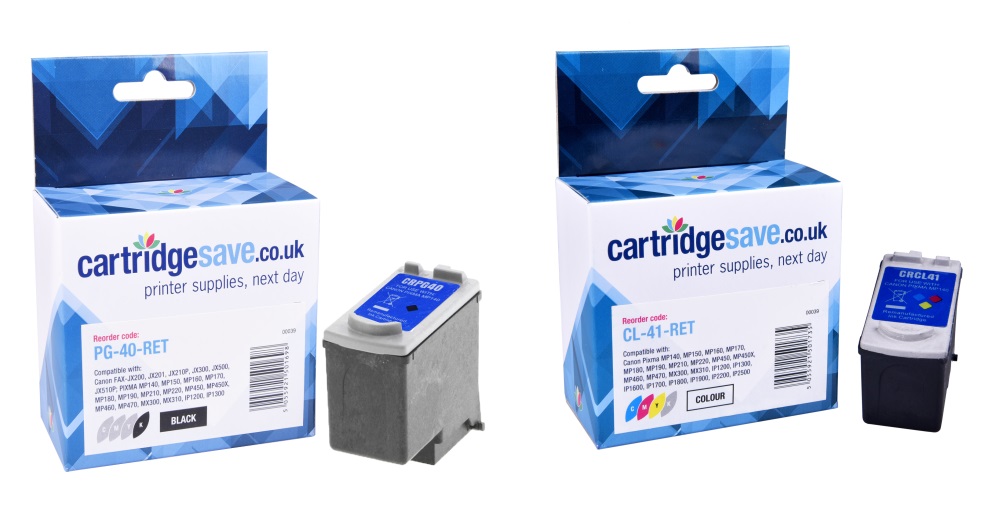 Compatible Canon PG-40 / CL-41 Black & Tri-Colour Ink Cartridge Multipack