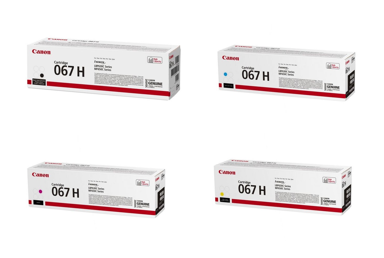 Canon 067H High Capacity 4 Colour Toner Cartridge Multipack