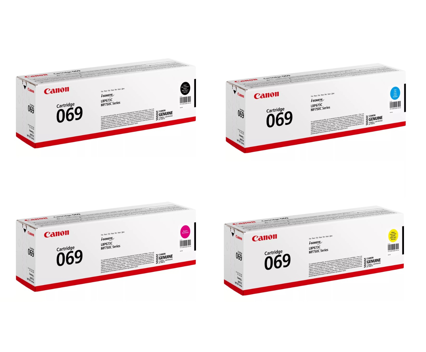 Canon 069 4 Colour Toner Cartridge Multipack