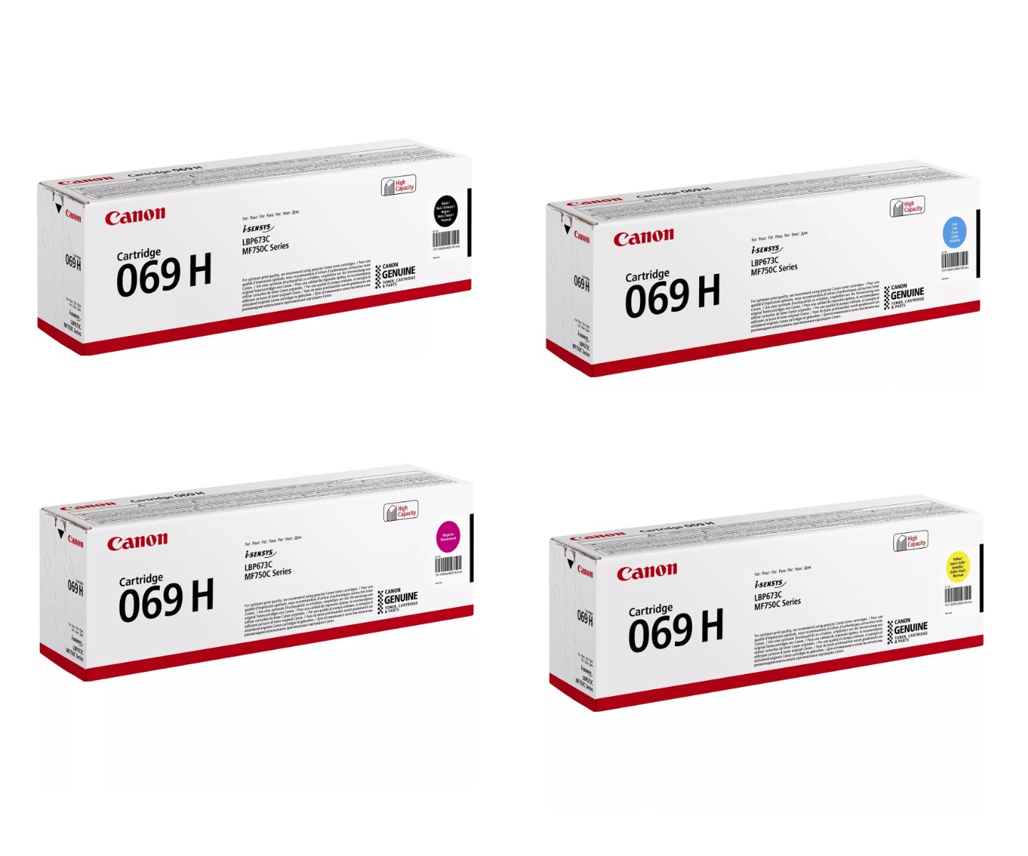 Canon 069H High Capacity 4 Colour Toner Cartridge Multipack