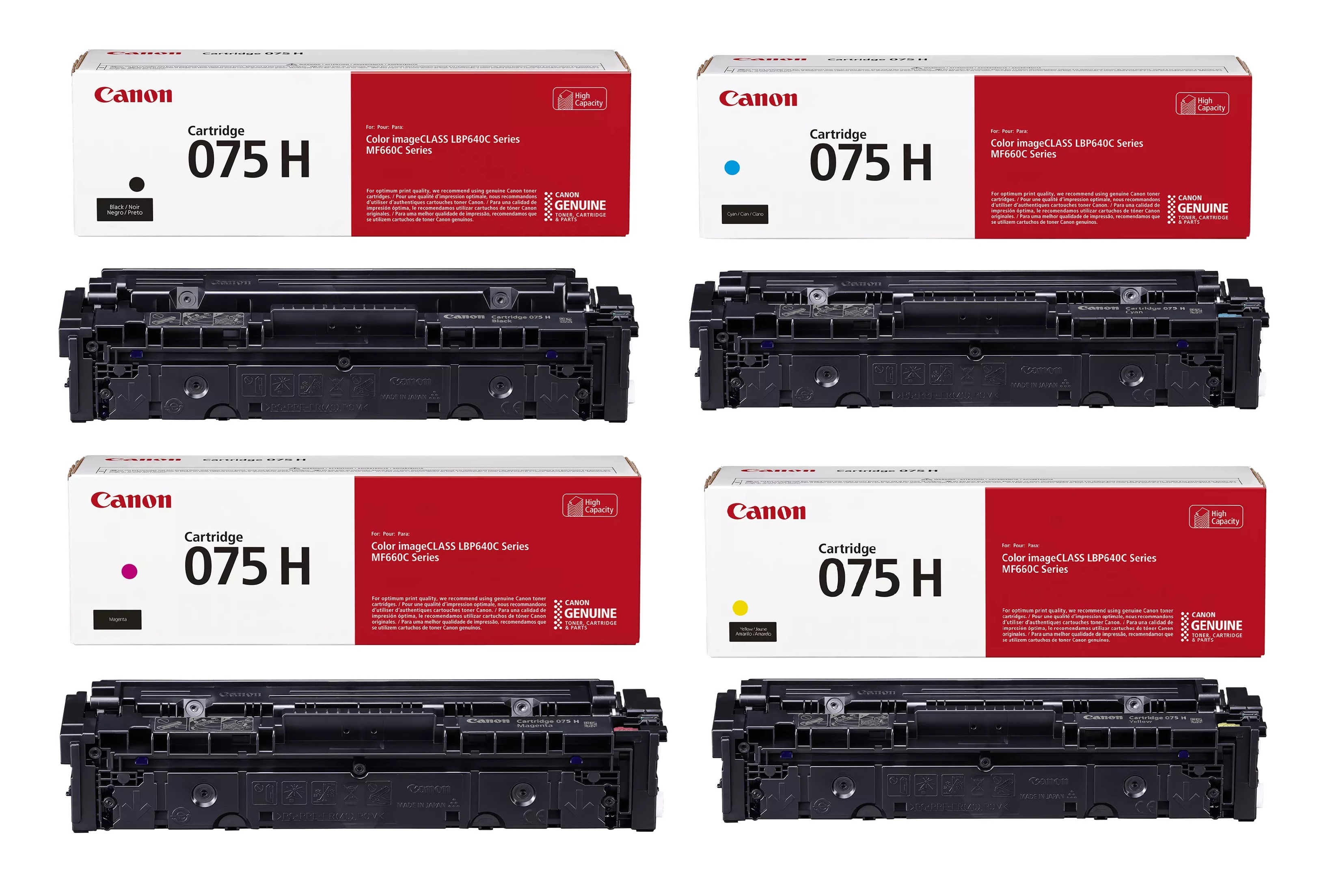 Canon High Capacity 075H 4 Colour Toner Cartridge Multipack 