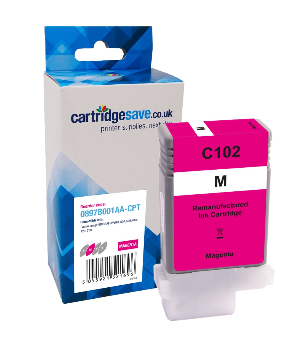 Compatible Canon PFI-102M Magenta Ink Cartridge - (0897B001AA)