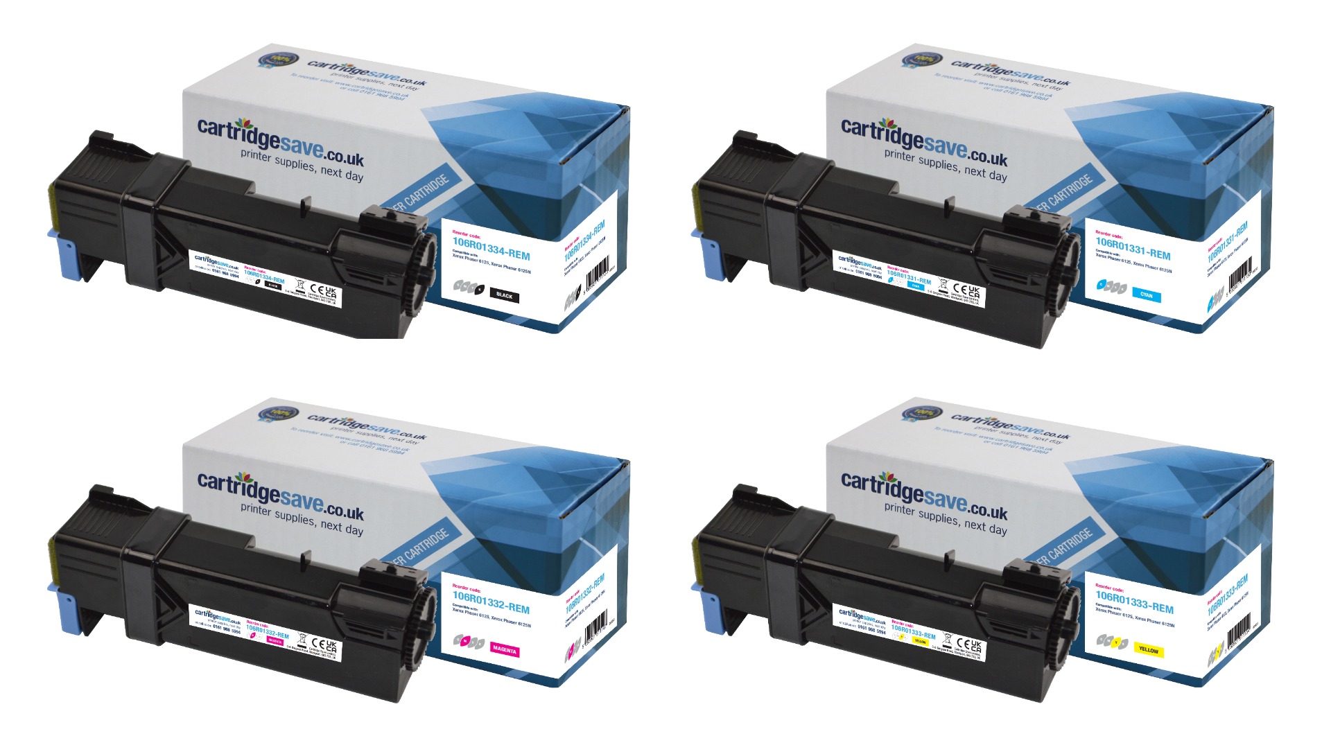 Compatible Xerox 106R0133 4 Colour Toner Cartridge Multipack