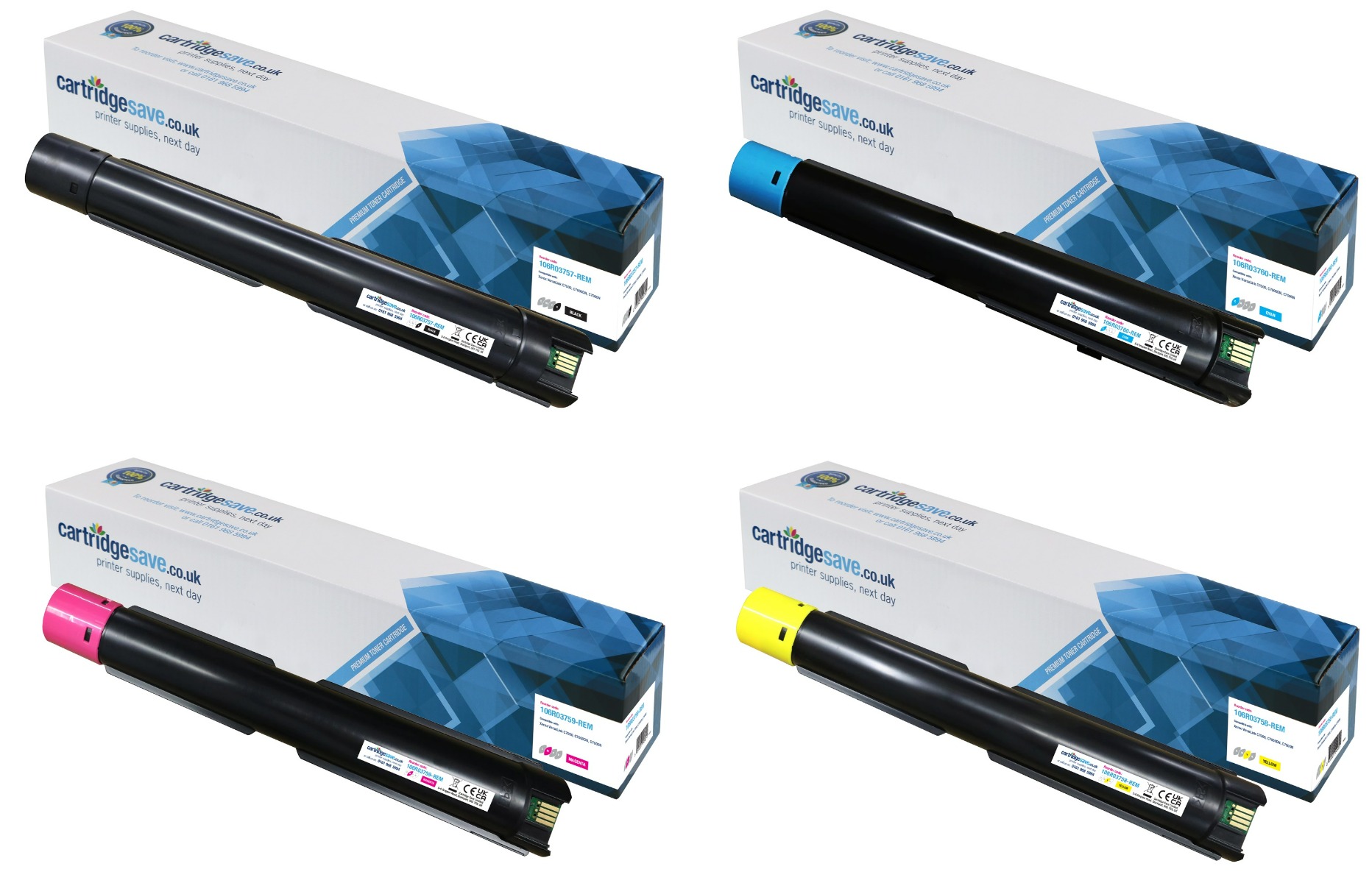 Compatible Xerox 106R0375 High Capacity 4 Colour Toner Cartridge Multipack