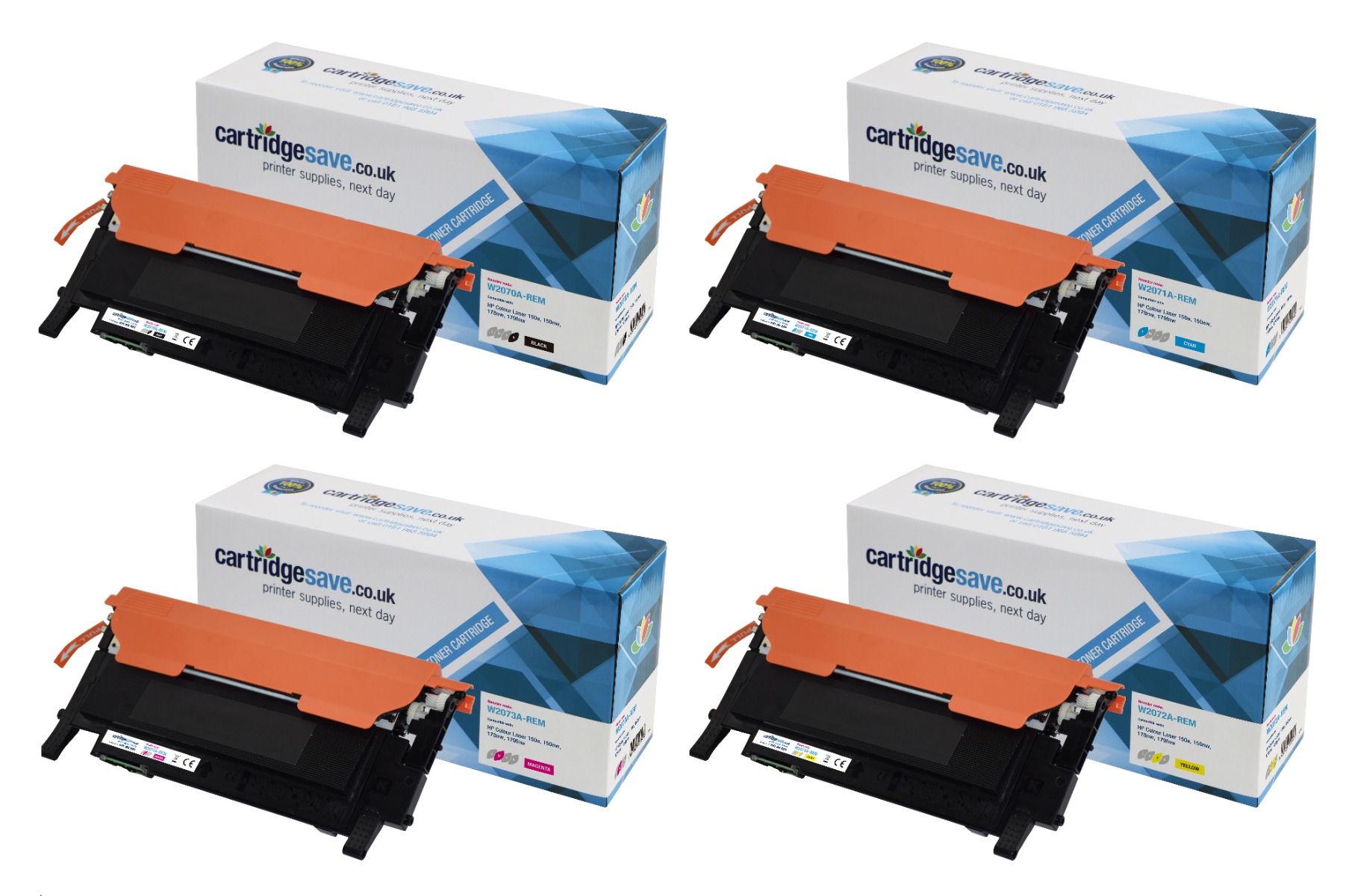 Compatible HP 117A 4 Colour Toner Cartridge Multipack