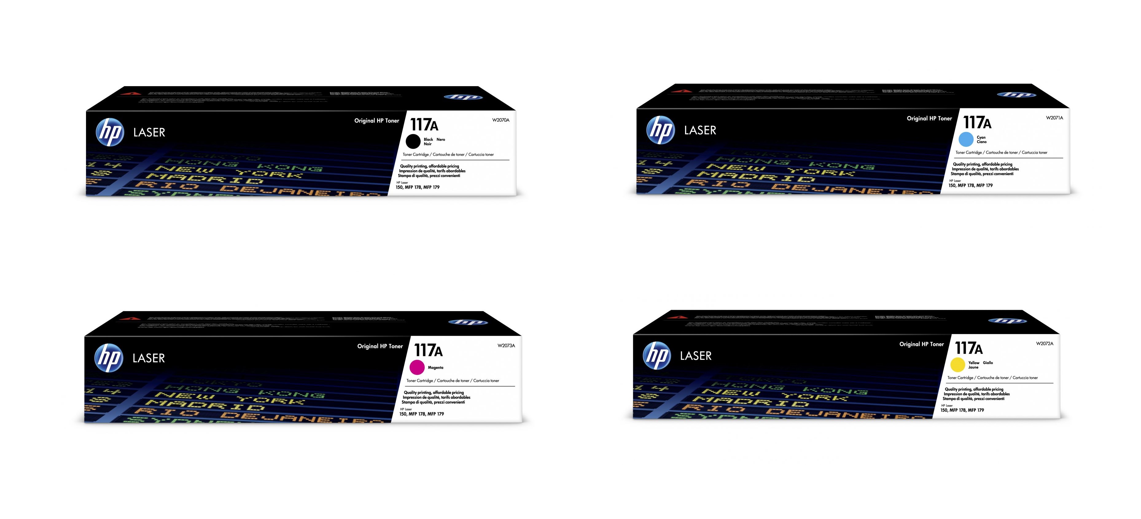 HP 117A 4 Colour Toner Cartridge Multipack
