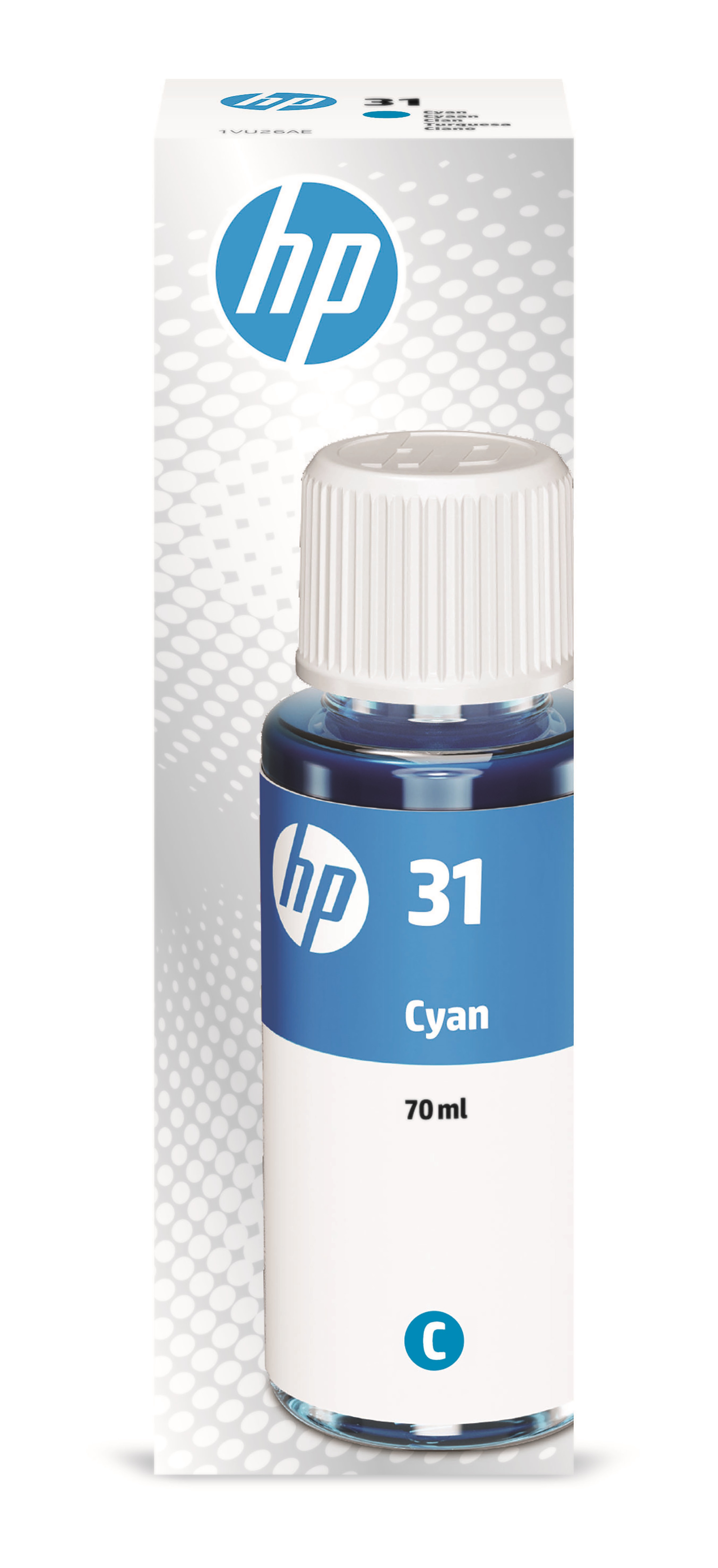 HP 31 Cyan Ink Bottle - (1VU26AE)