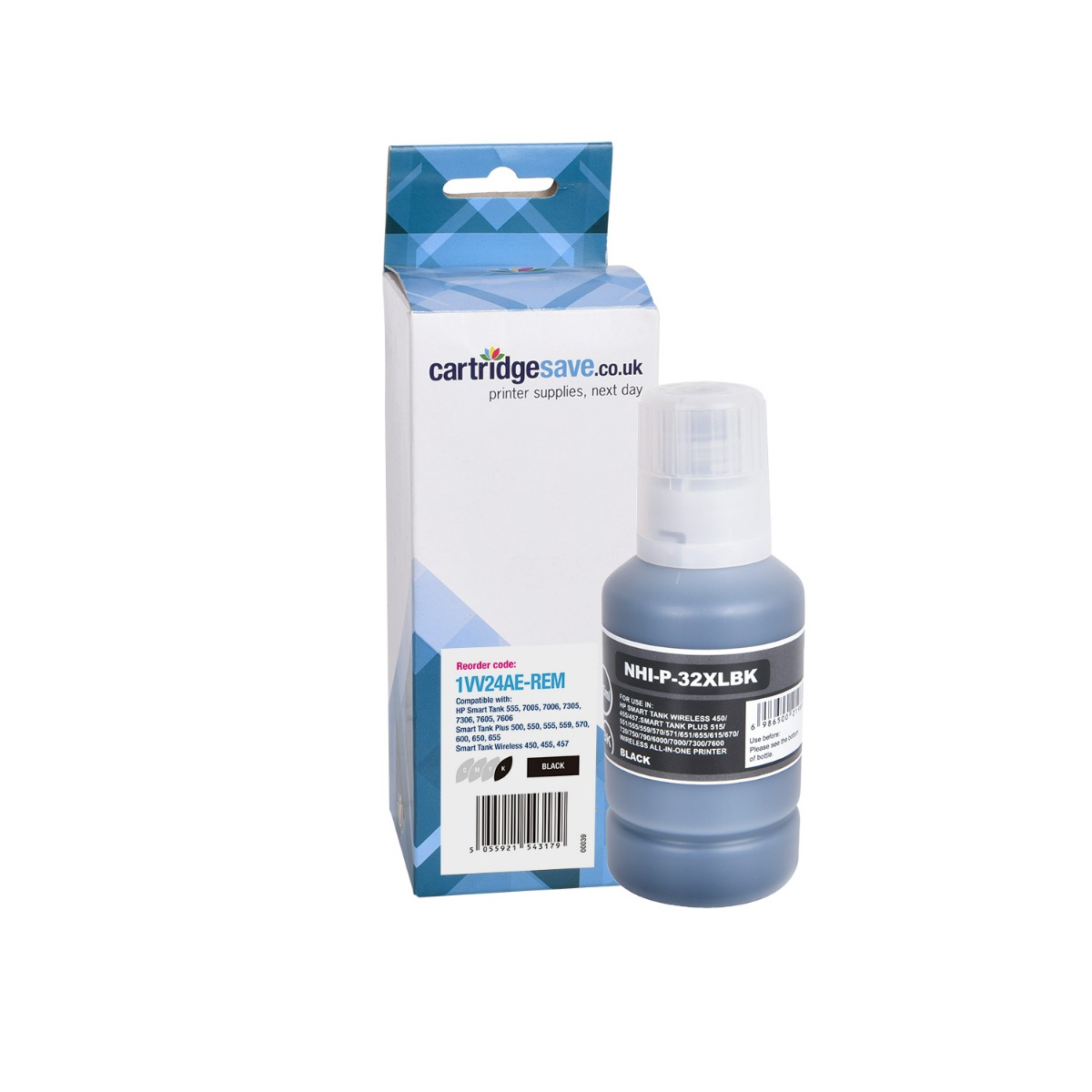 Compatible HP 32XL Black Ink Bottle - (1VV24AE)