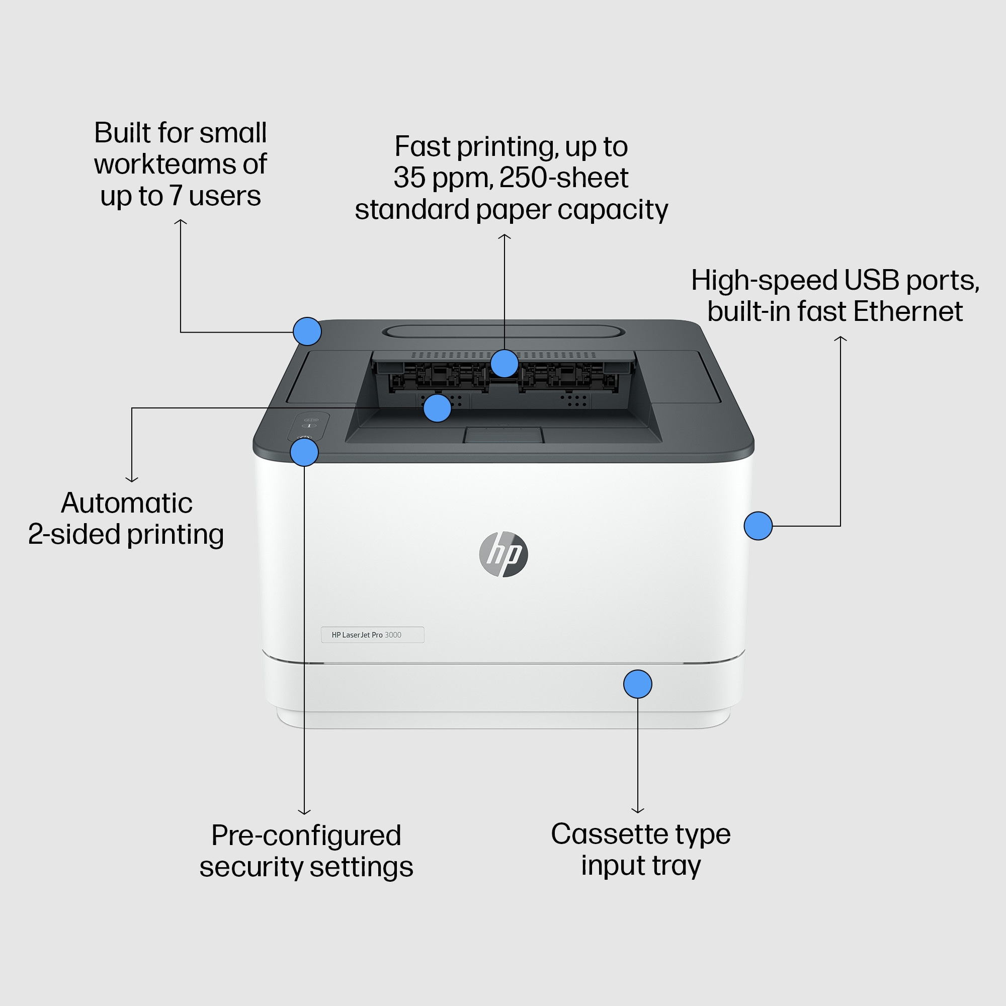 HP LaserJet Pro 3002dw Laser Printer