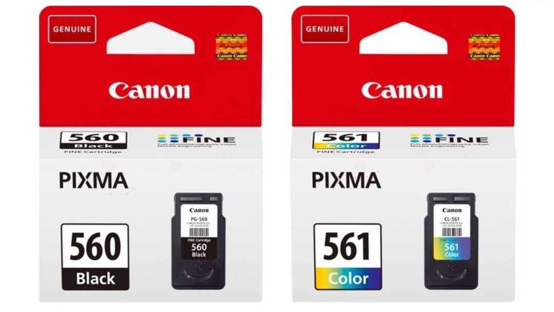 Genuine Canon PG-560 / CL-561 Black & Colour Ink Cartridge Multipack - (3713C006)