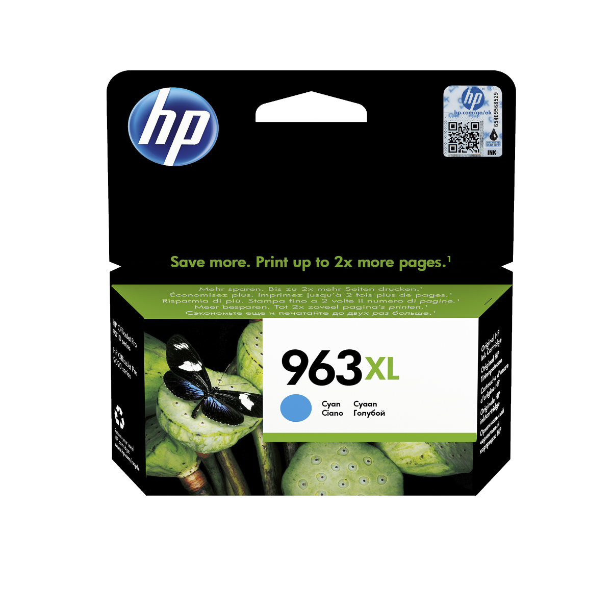 HP 963XL High Capacity Cyan Ink Cartridge (3JA27AE)