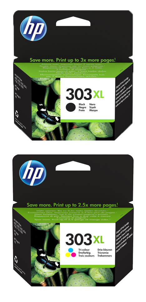 HP 303XL High Capacity Black & Tri-Colour Ink Multipack (3YN10AE)