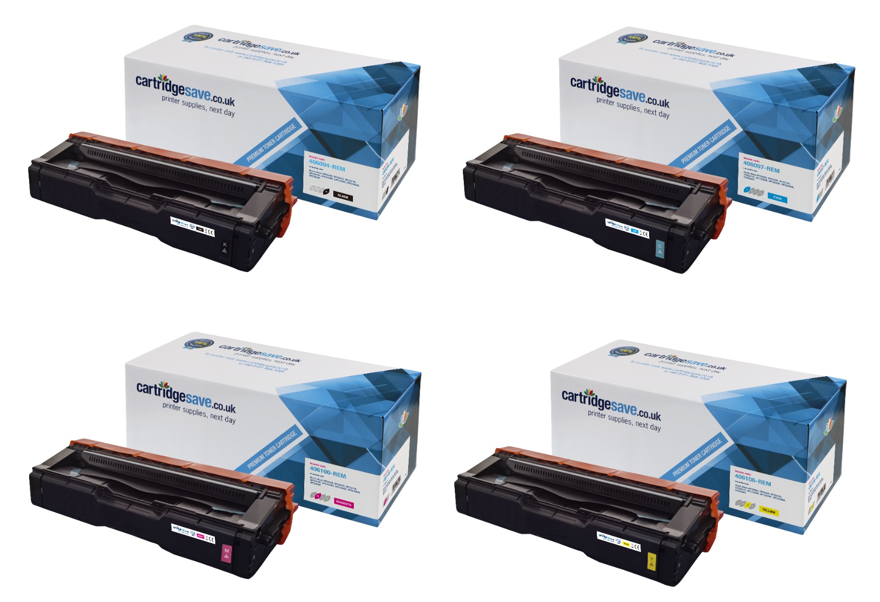 Compatible Ricoh Type SPC220E 4 Colour Toner Cartridge Multipack