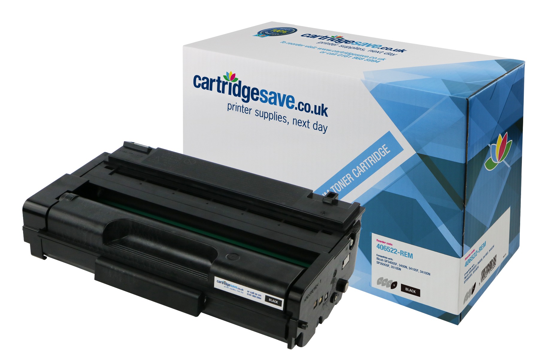 Compatible Ricoh 406522 High Capacity Black Toner Cartridge