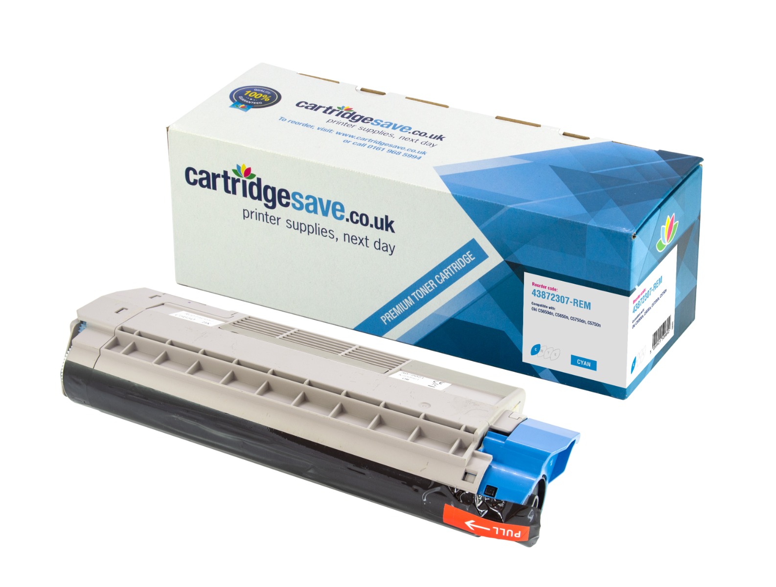 Compatible Oki 43872307 Cyan Toner Cartridge