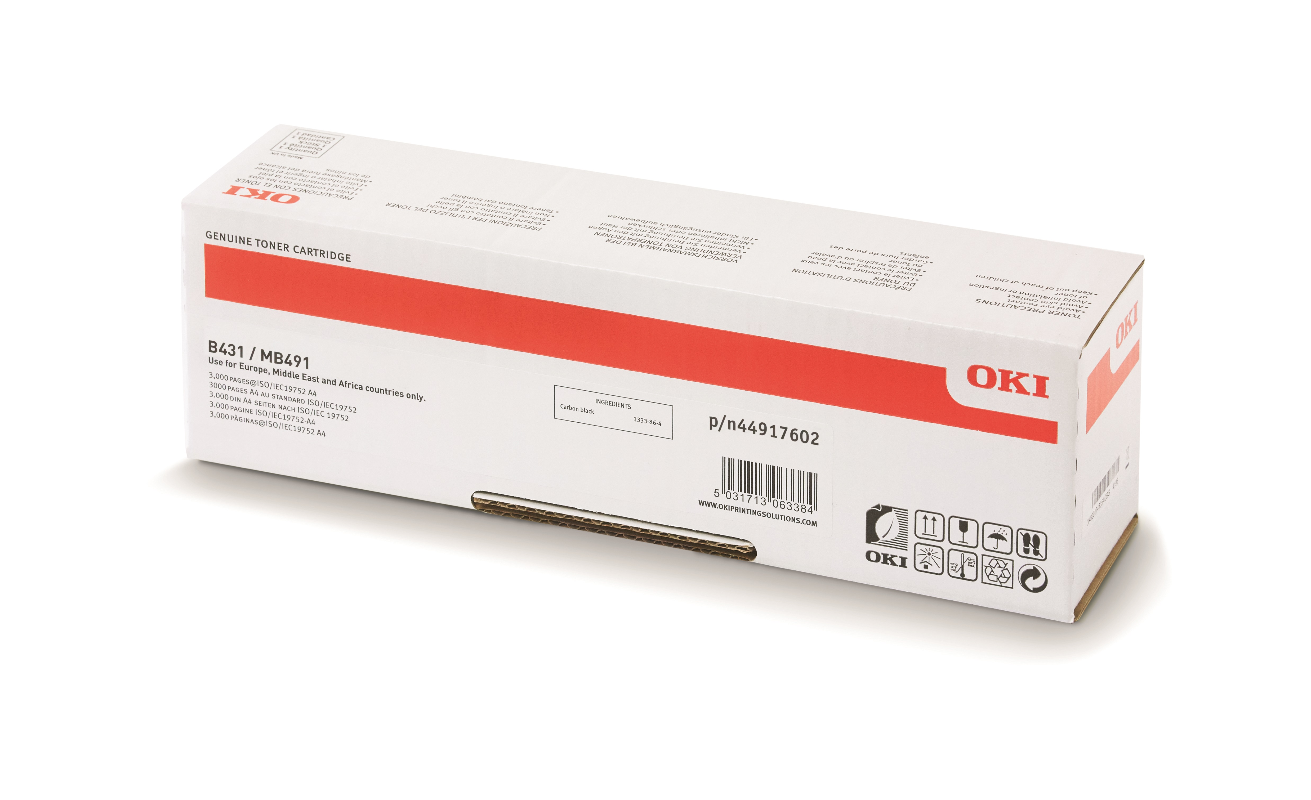 OKI 44917602 High Capacity Black Toner Cartridge