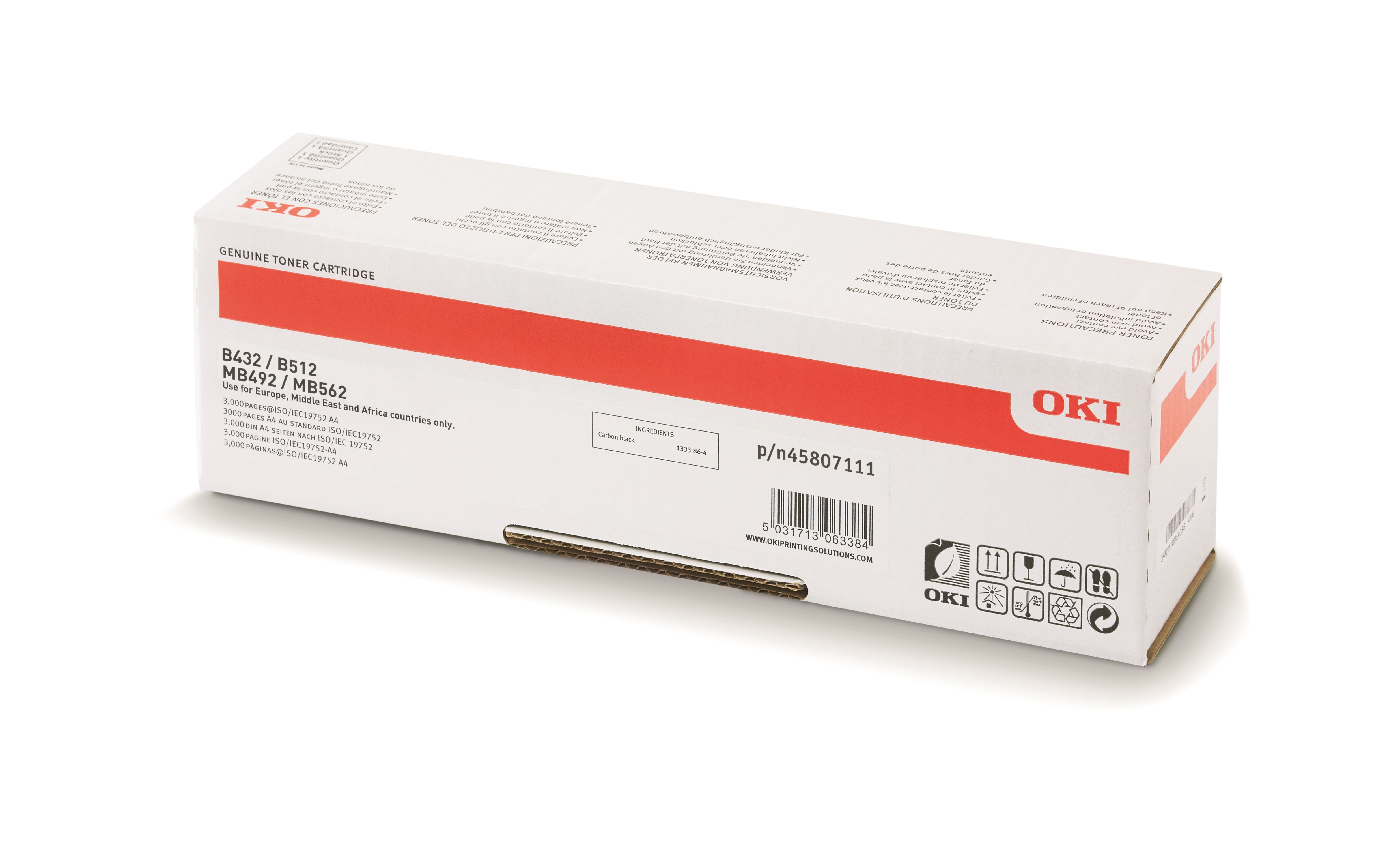 Oki 45807111 Extra High Capacity Black Toner Cartridge