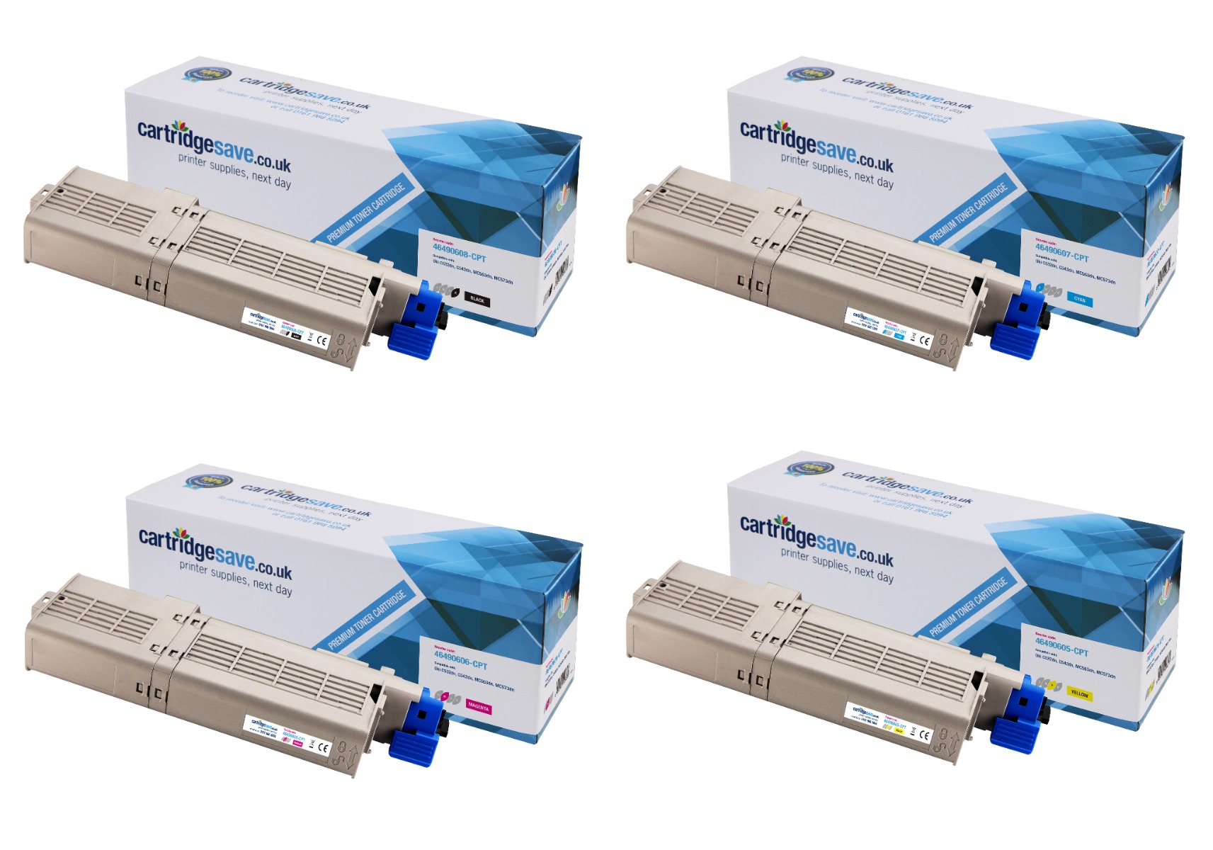 Compatible Oki 4649060 4 Colour High Capacity Toner Cartridge Multipack