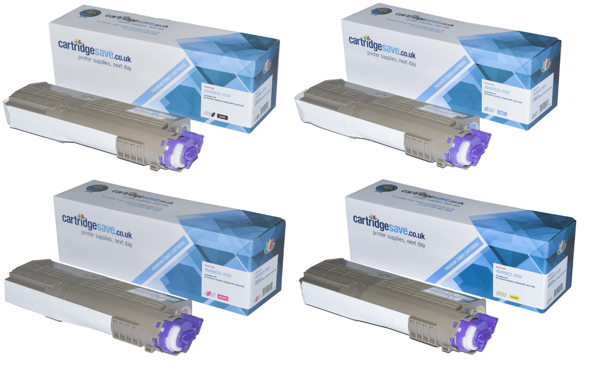 Compatible Oki 4649062 4 Colour Toner Cartridge Multipack