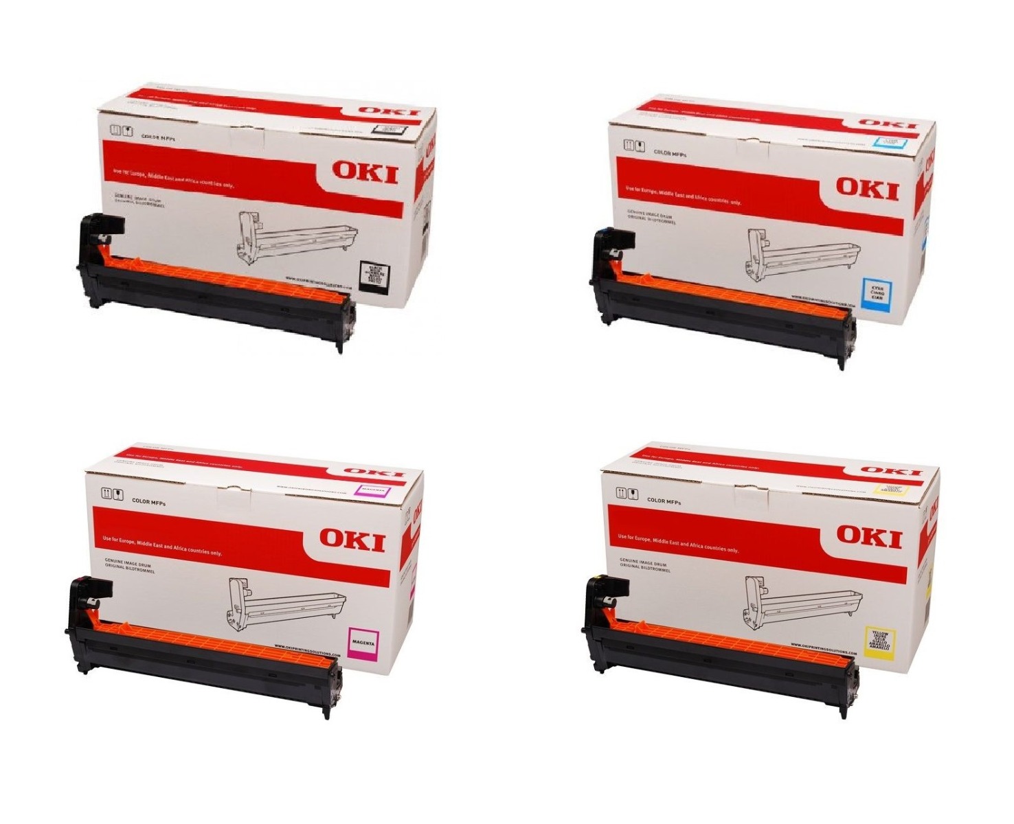 Oki 4650730 4 Colour Image Drum Unit Multipack