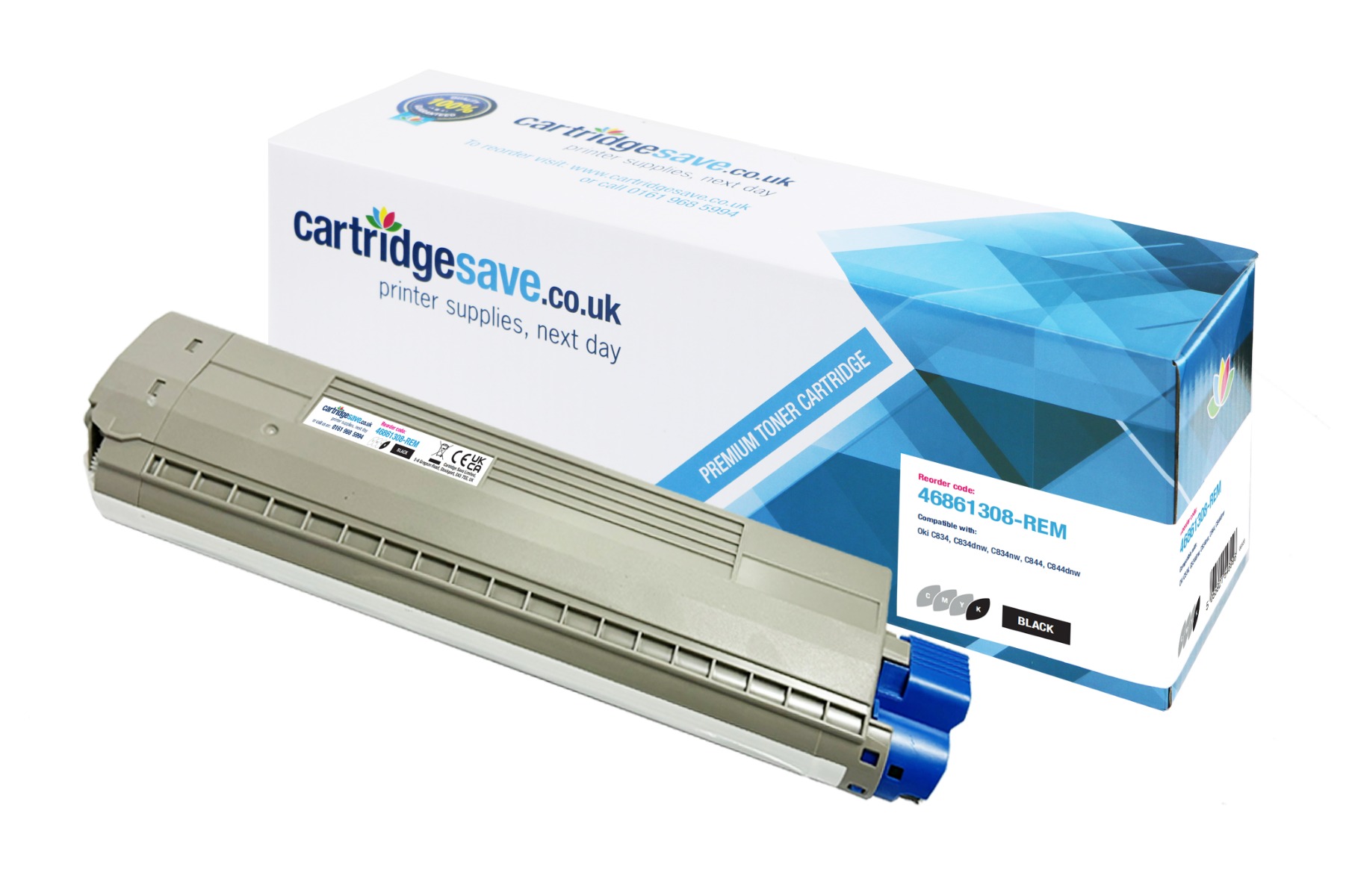 Compatible OKI 46861308 High Capacity Black Toner Cartridge