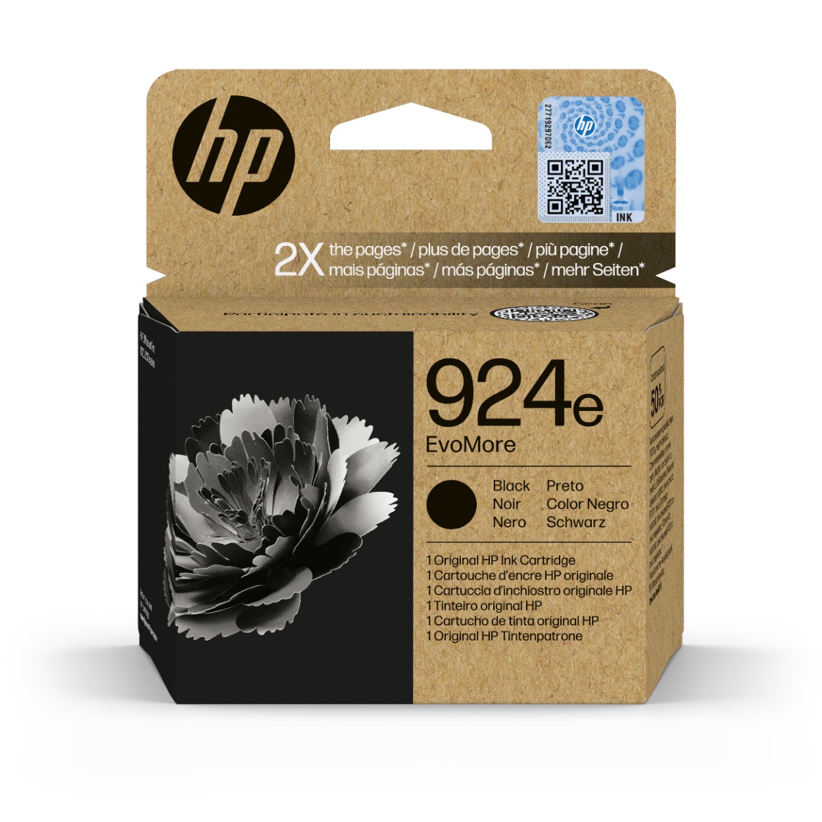 HP 924e EvoMore High Capacity Black Ink Cartridge - (4K0V0NE)