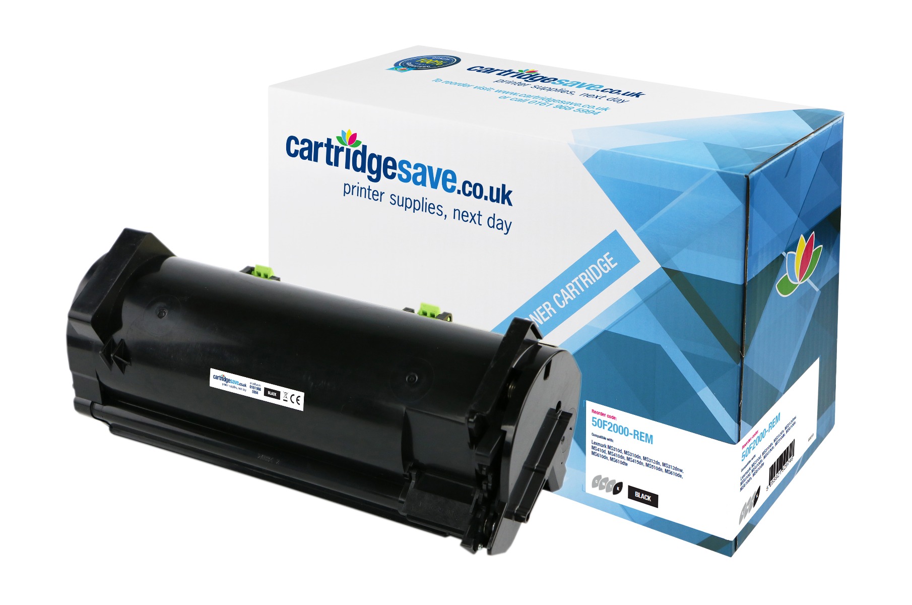 Compatible Lexmark 502 Black Toner Cartridge - (50F2000)