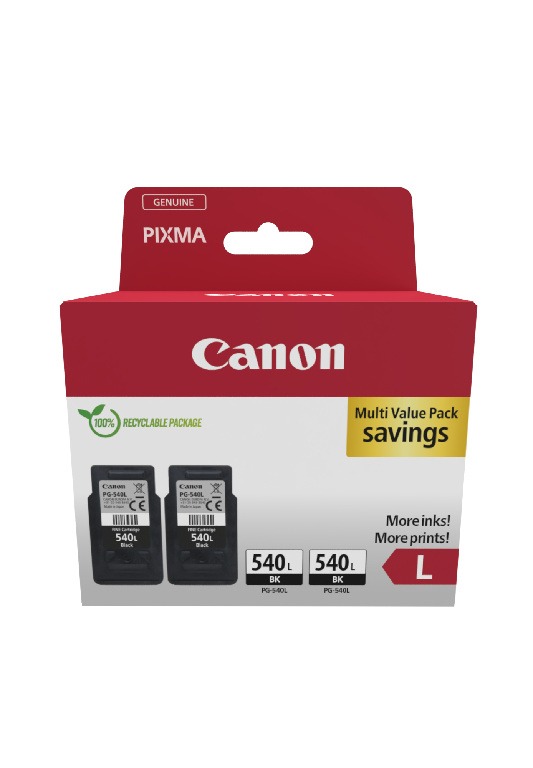 Canon PG-540L Black Ink Cartridge Twin Pack - (5224B020)