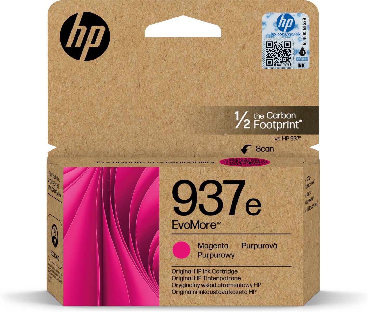 HP 937e EvoMore High Capacity Magenta Ink Cartridge - (4S6W7NE)